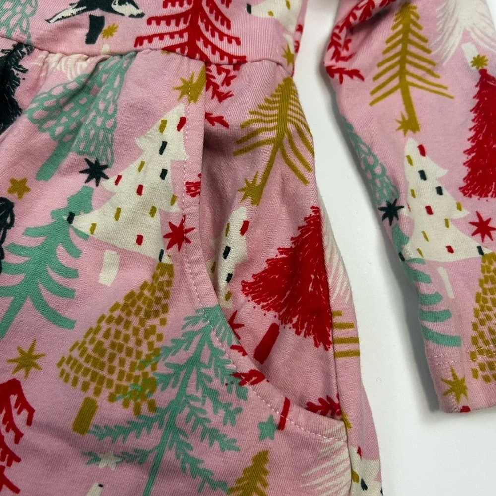 Hanna Andersson Pink Dress with Colorful Pattern